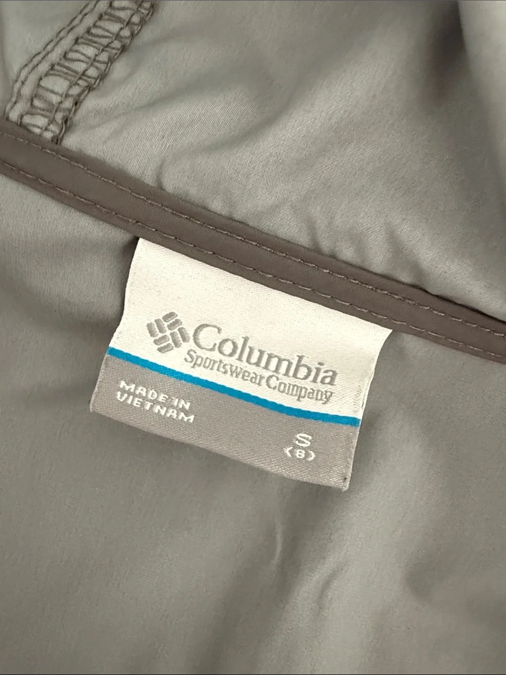 Columbia Kids Blue and Gray Hooded Raincoat